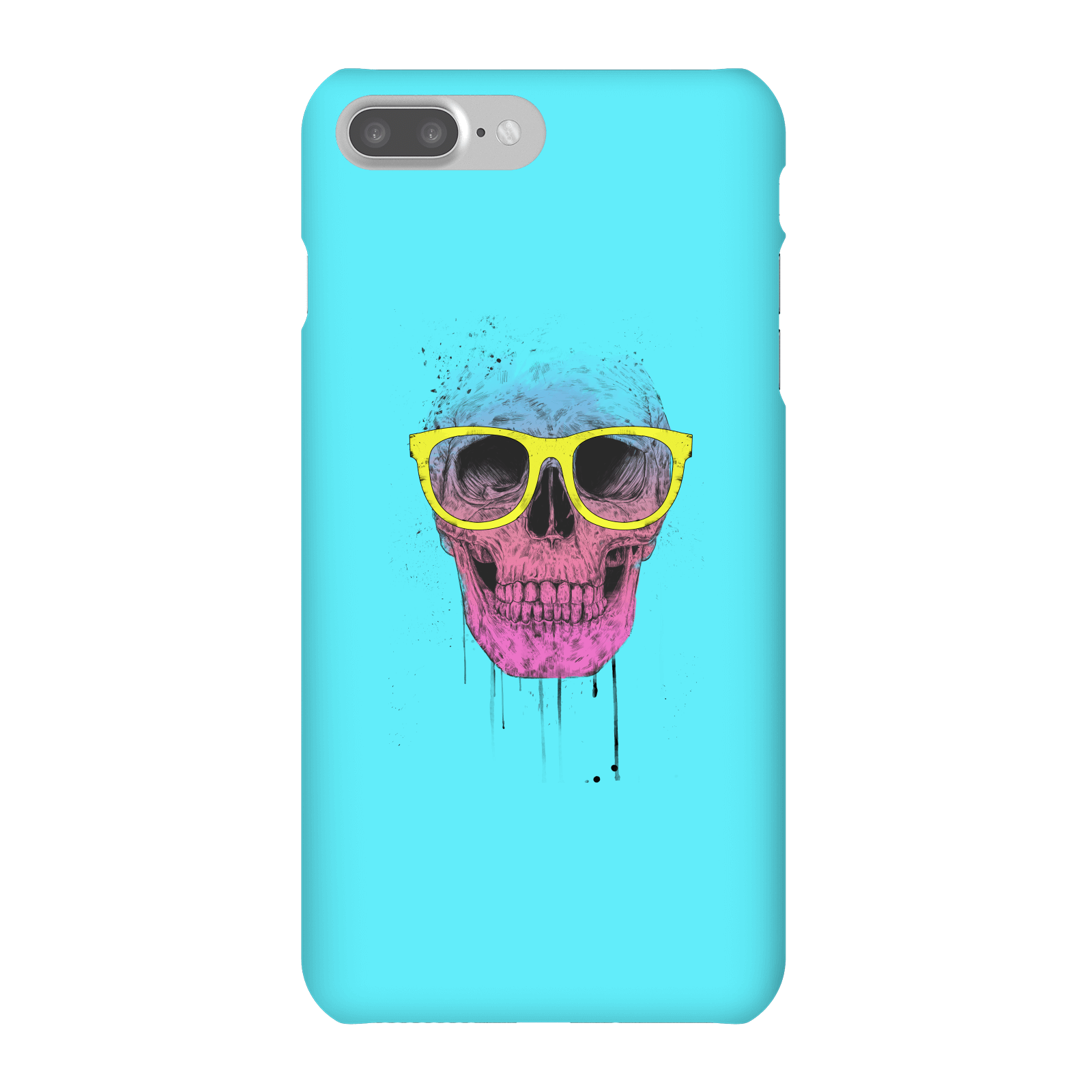 Balazs Solti Skull And Glasses Phone Case for iPhone and Android - iPhone 7 Plus - Snap Case - Matte