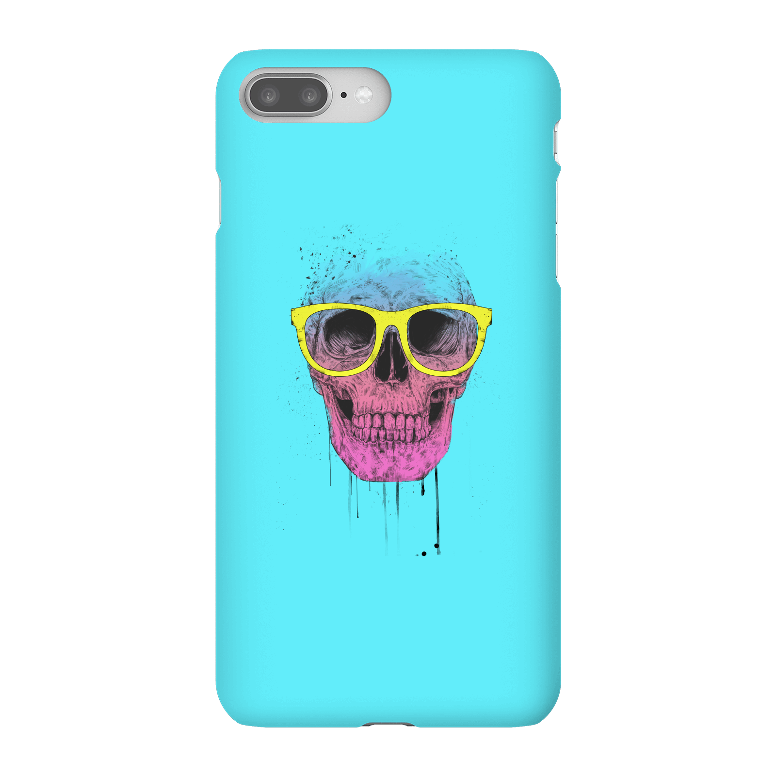 Balazs Solti Skull And Glasses Phone Case for iPhone and Android - iPhone 8 Plus - Snap Case - Matte