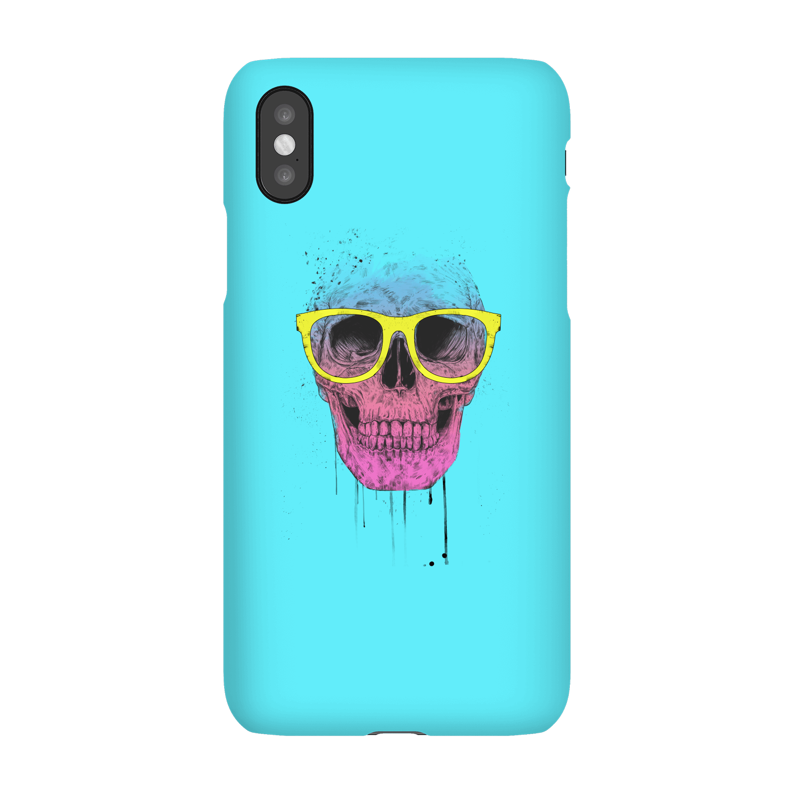 Balazs Solti Skull And Glasses Phone Case for iPhone and Android - iPhone X - Snap Case - Matte