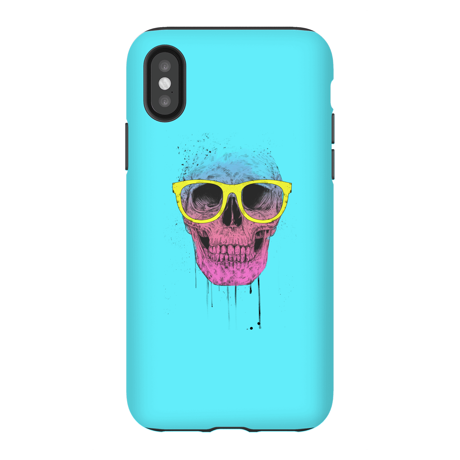 Balazs Solti Skull And Glasses Phone Case for iPhone and Android - iPhone X - Tough Case - Matte