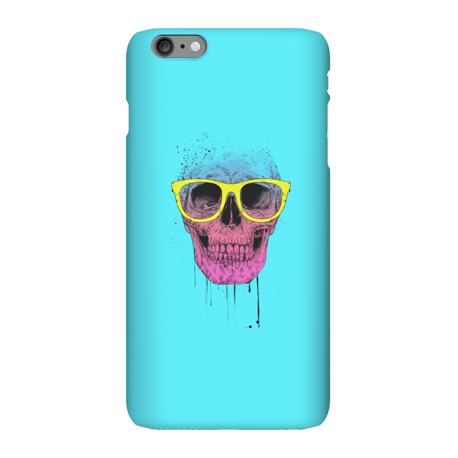 Balazs Solti Skull And Glasses Phone Case for iPhone and Android - iPhone 6 Plus - Snap Case - Gloss