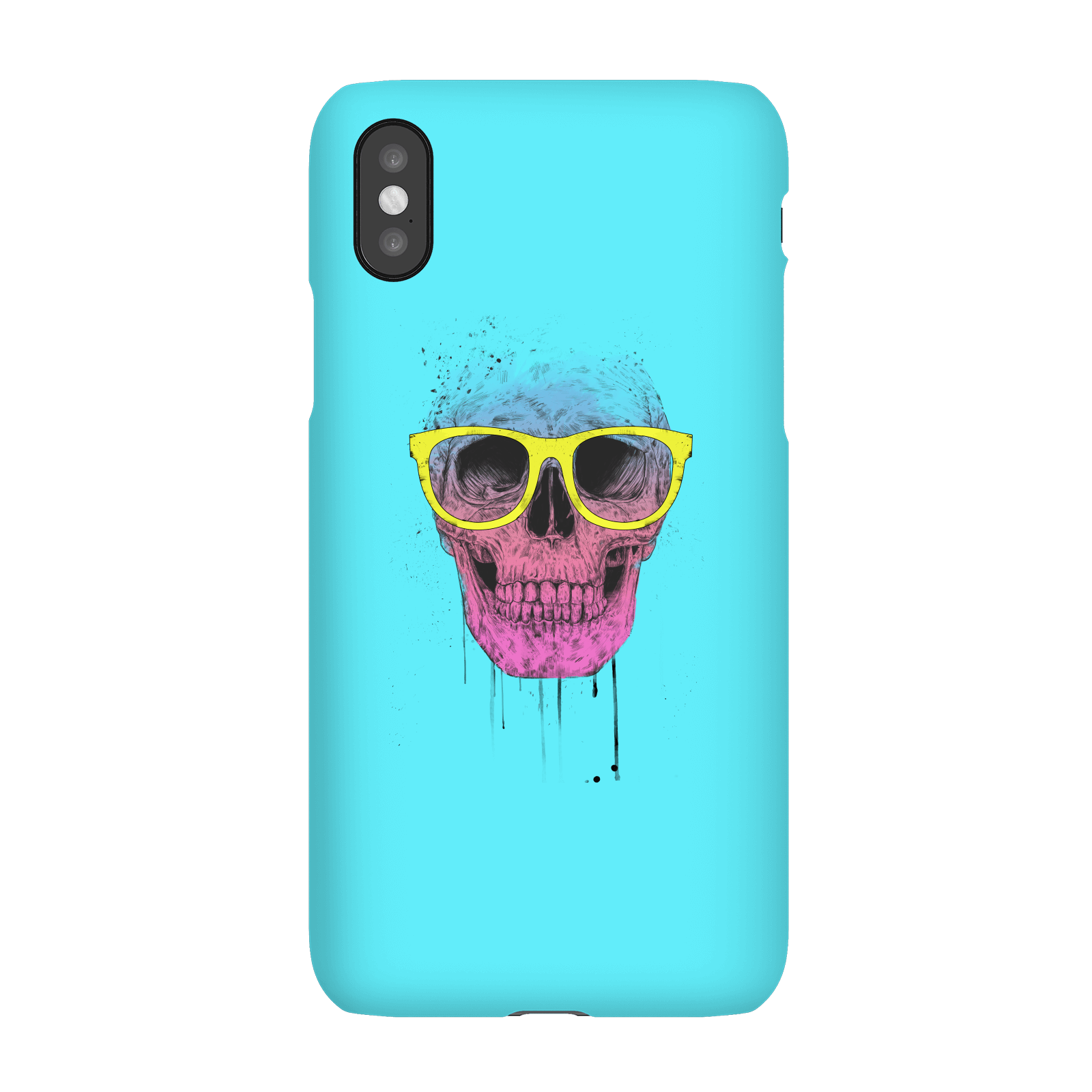 Balazs Solti Skull And Glasses Phone Case for iPhone and Android - iPhone X - Snap Case - Gloss