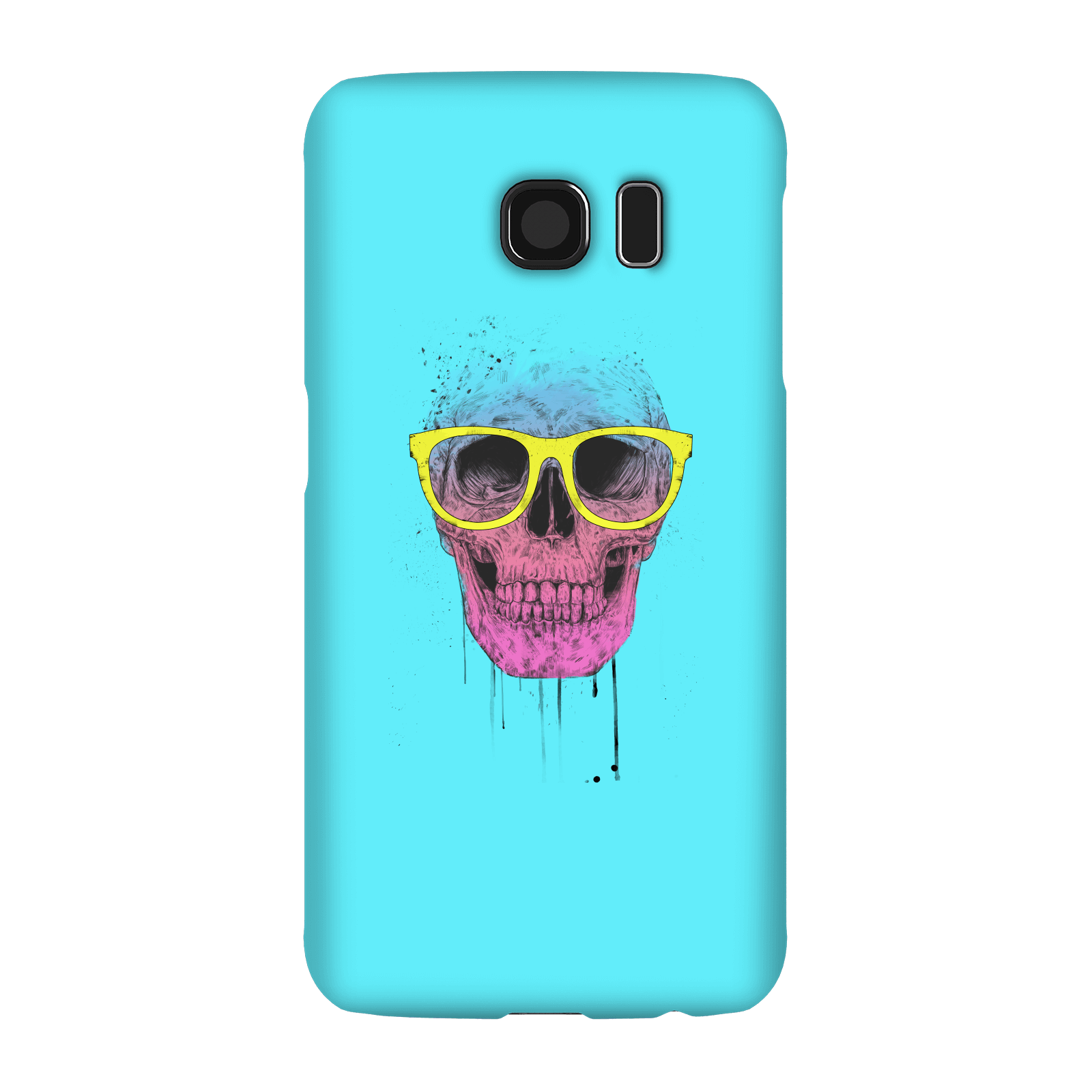 Balazs Solti Skull And Glasses Phone Case for iPhone and Android - Samsung S6 - Snap Case - Gloss