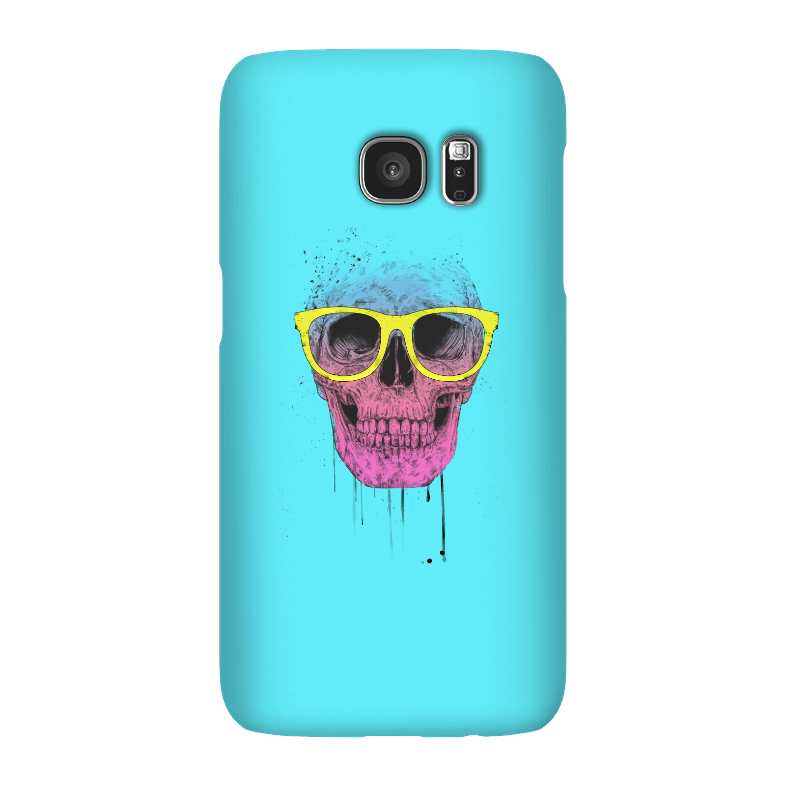 Balazs Solti Skull And Glasses Phone Case for iPhone and Android - Samsung S7 - Snap Case - Gloss