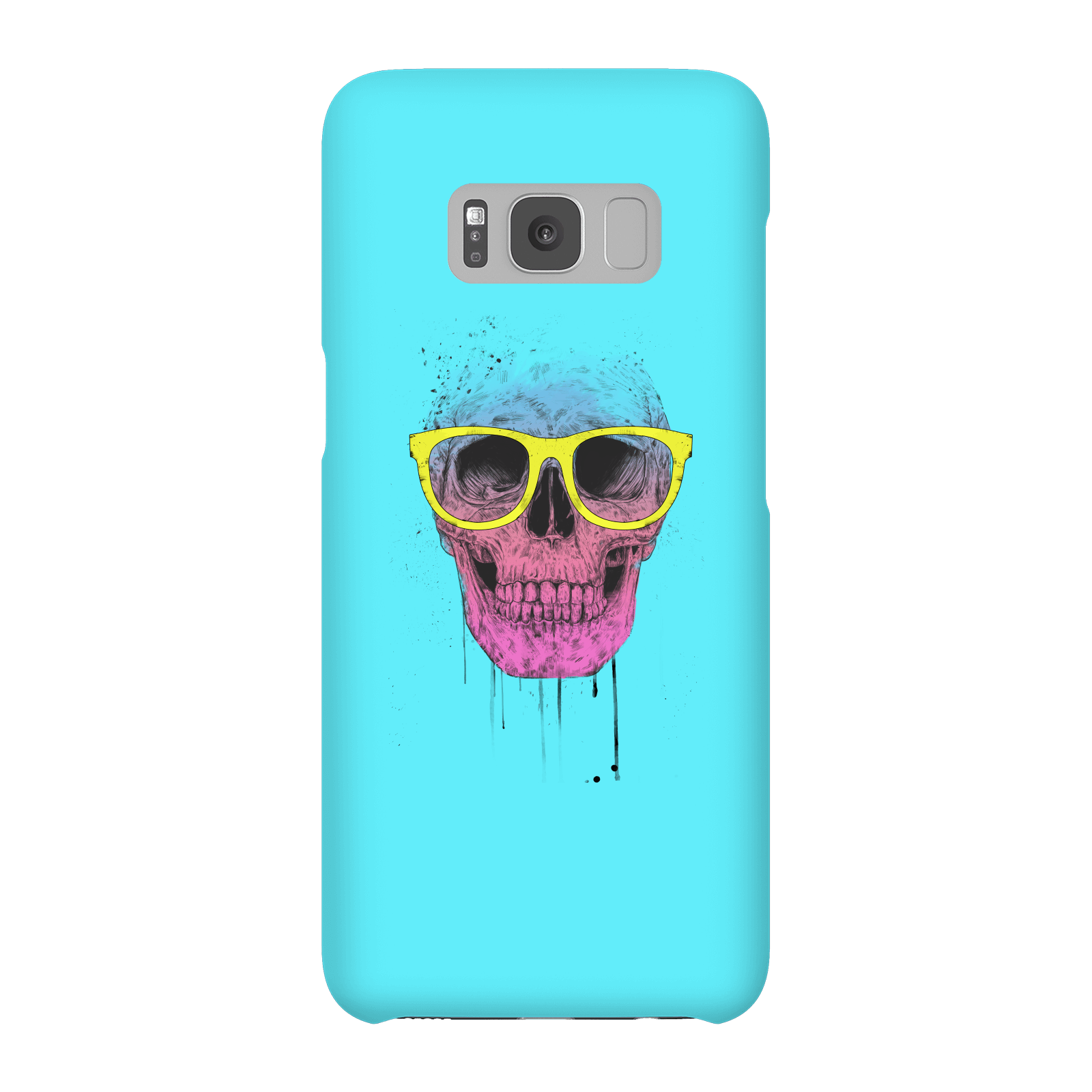 Balazs Solti Skull And Glasses Phone Case for iPhone and Android - Samsung S8 - Snap Case - Gloss
