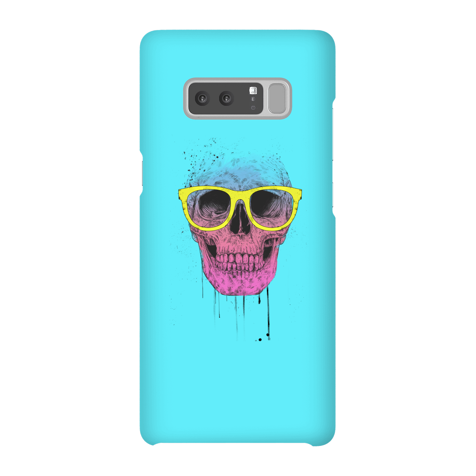 Balazs Solti Skull And Glasses Phone Case for iPhone and Android - Samsung Note 8 - Snap Case - Gloss