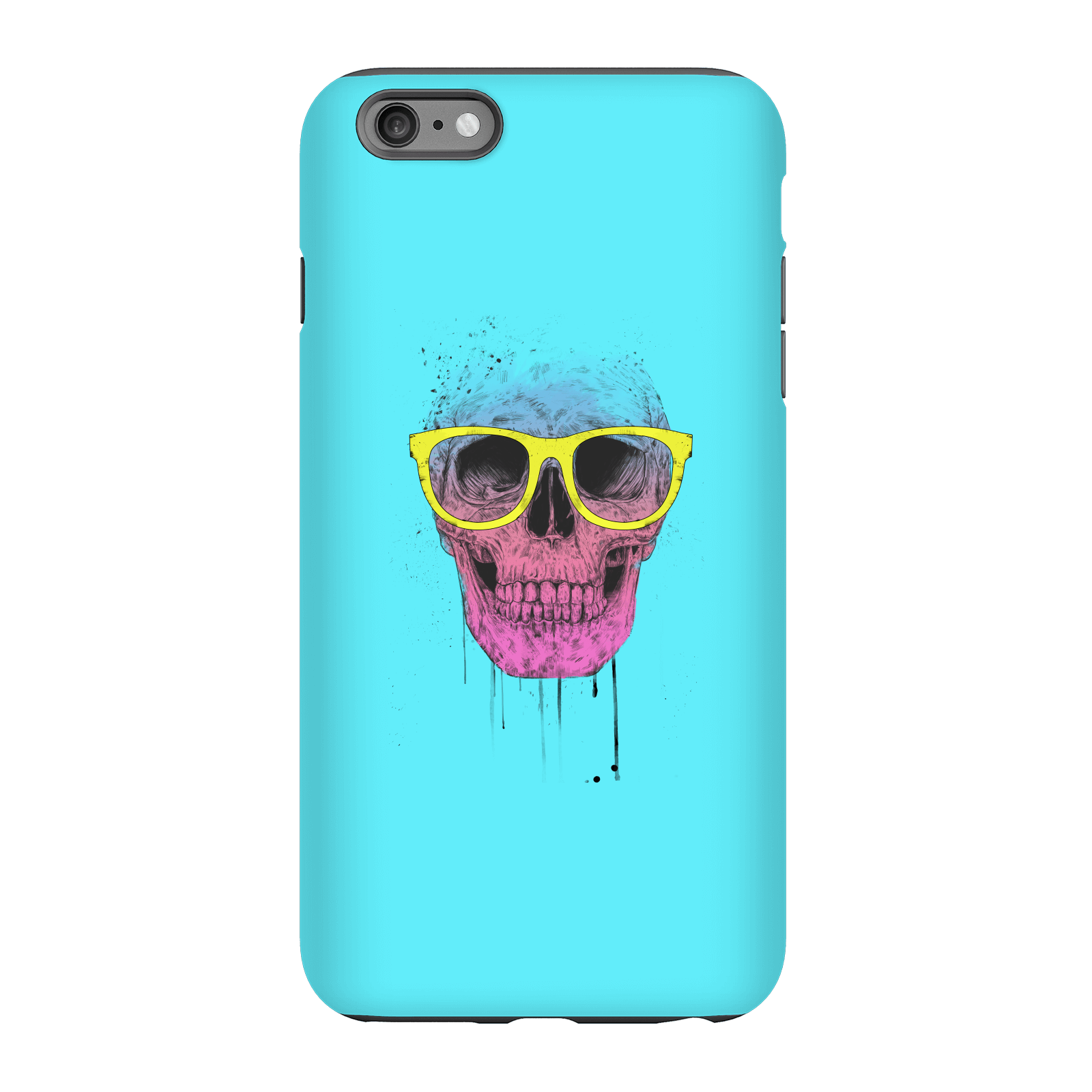 Balazs Solti Skull And Glasses Phone Case for iPhone and Android - iPhone 6 Plus - Tough Case - Gloss