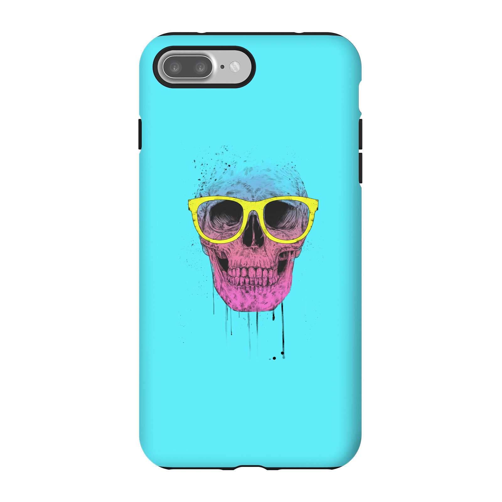 Balazs Solti Skull And Glasses Phone Case for iPhone and Android - iPhone 7 Plus - Tough Case - Gloss