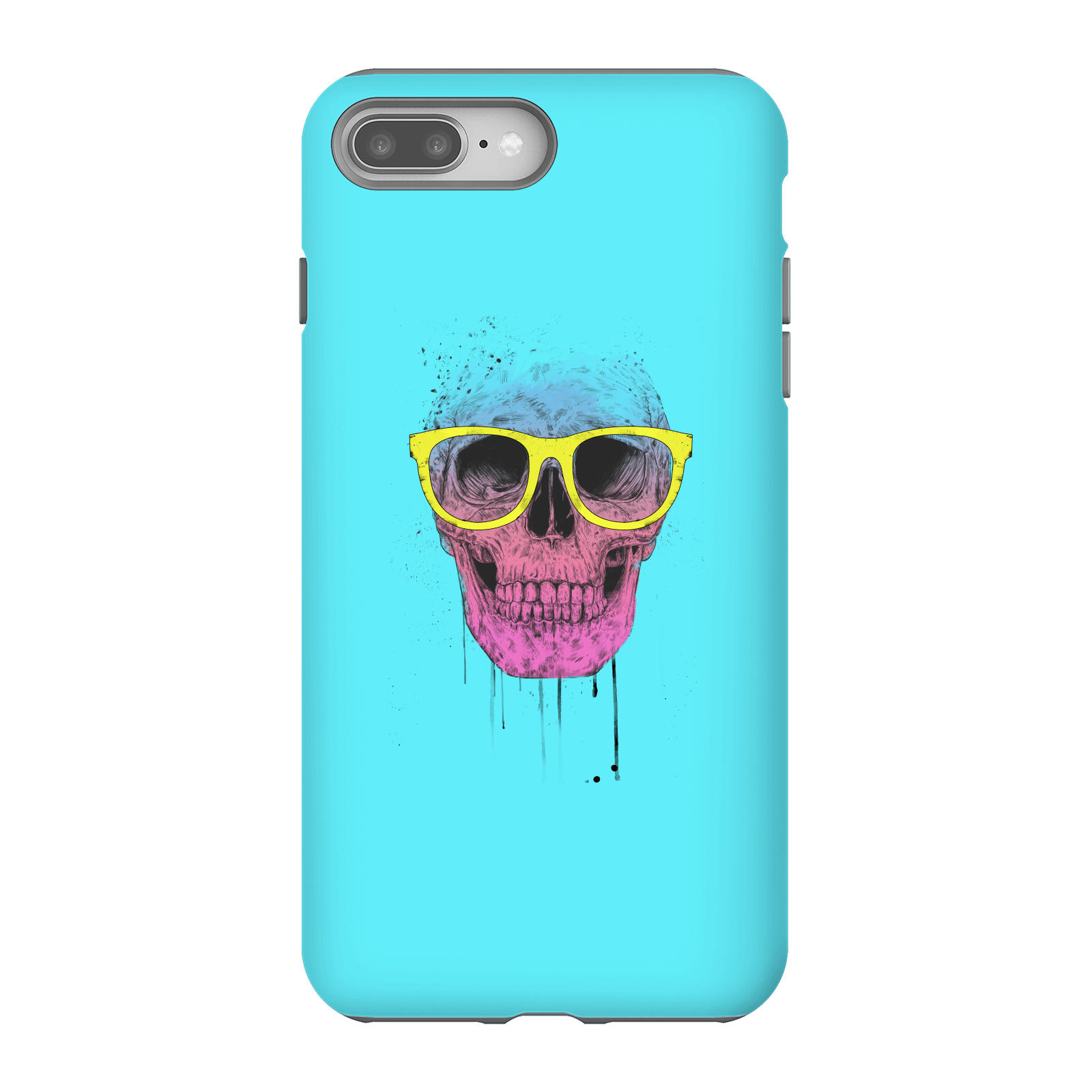 Balazs Solti Skull And Glasses Phone Case for iPhone and Android - iPhone 8 Plus - Tough Case - Gloss
