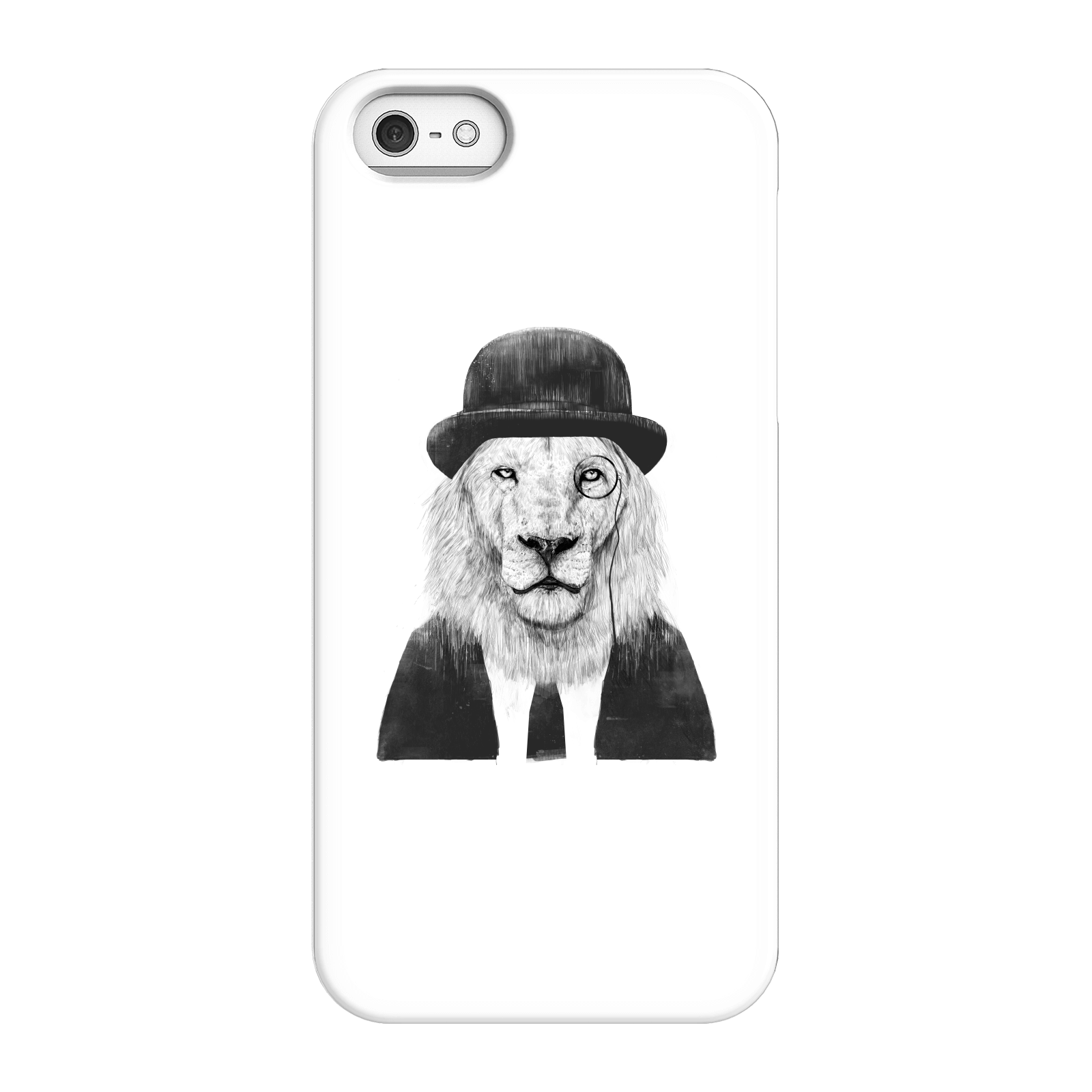 Balazs Solti Monocle Lion Phone Case for iPhone and Android - iPhone 5/5s - Snap Case - Gloss