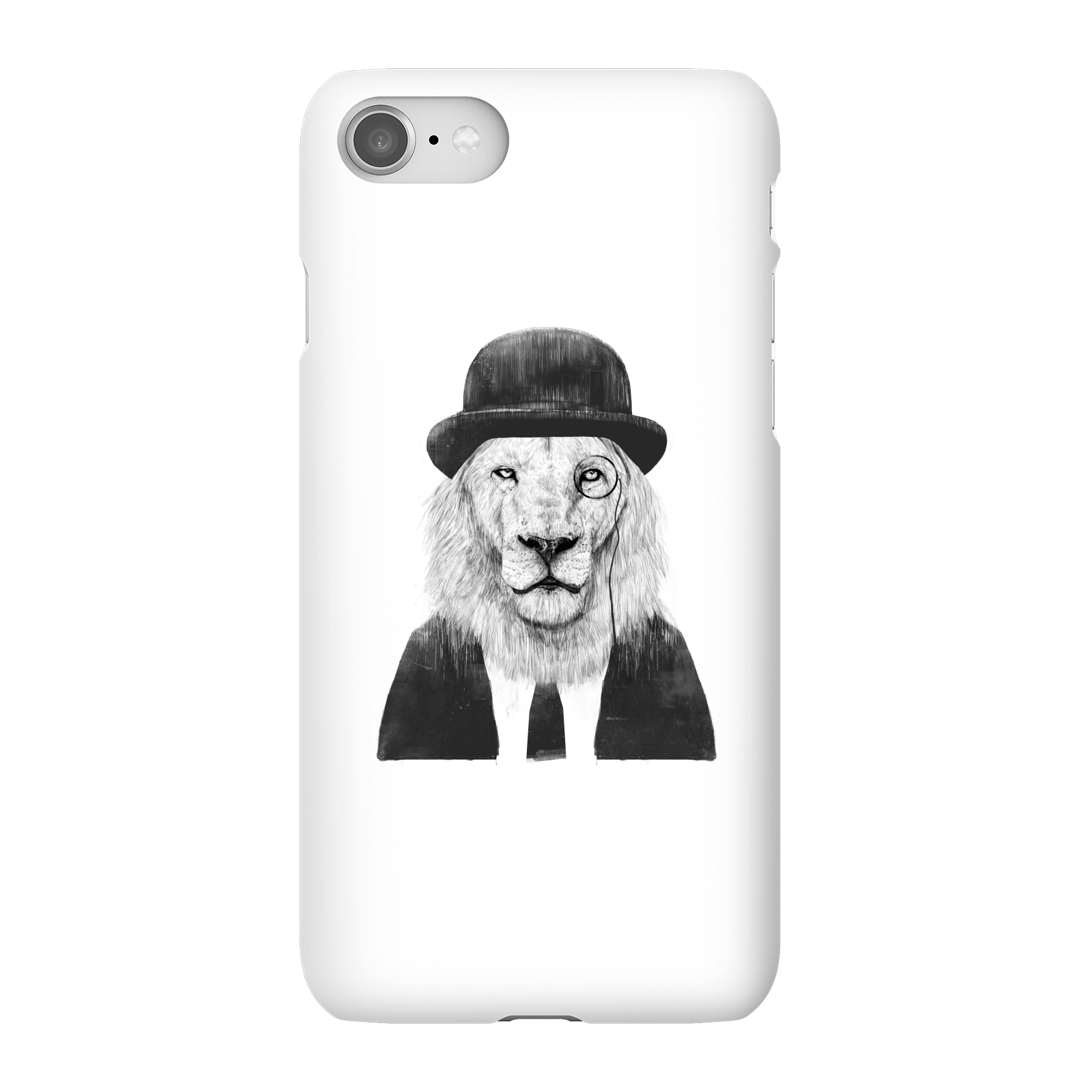 Balazs Solti Monocle Lion Phone Case for iPhone and Android - iPhone 8 - Snap Case - Gloss