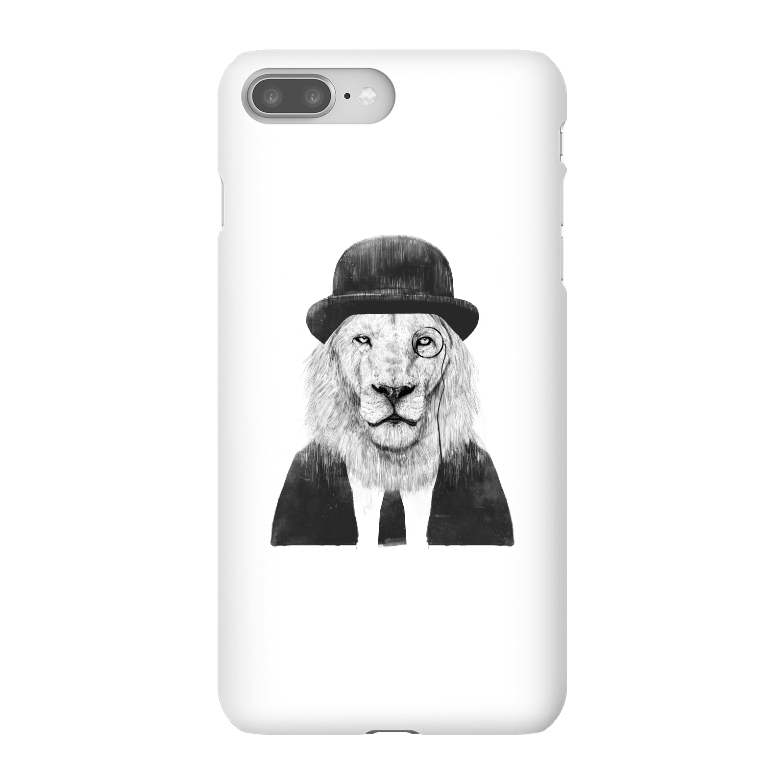 Balazs Solti Monocle Lion Phone Case for iPhone and Android - iPhone 8 Plus - Snap Case - Gloss