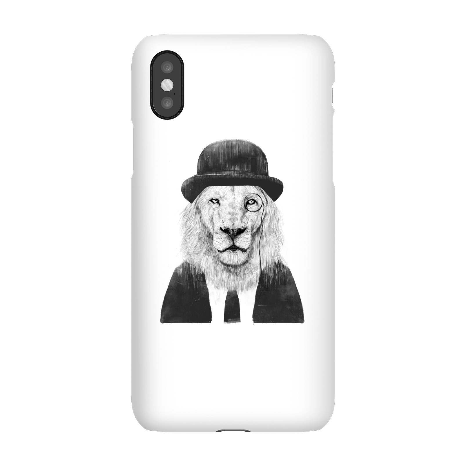 Balazs Solti Monocle Lion Phone Case for iPhone and Android - iPhone X - Snap Case - Gloss