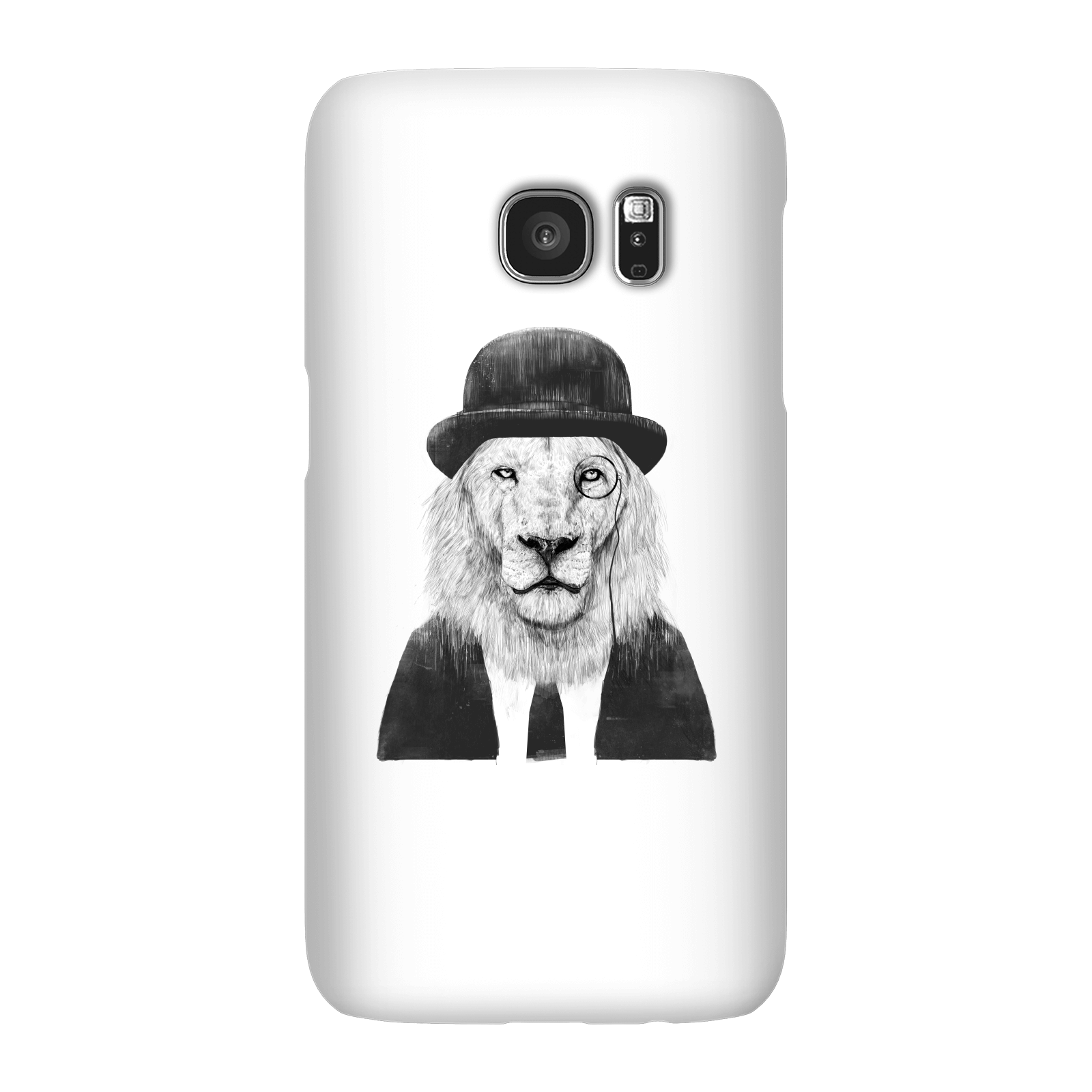 Balazs Solti Monocle Lion Phone Case for iPhone and Android - Samsung S7 - Snap Case - Gloss