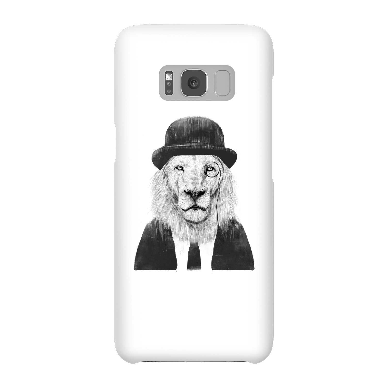 Balazs Solti Monocle Lion Phone Case for iPhone and Android - Samsung S8 - Snap Case - Gloss