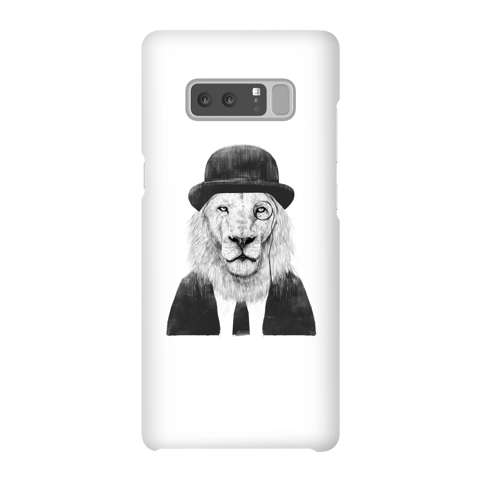 Balazs Solti Monocle Lion Phone Case for iPhone and Android - Samsung Note 8 - Snap Case - Gloss