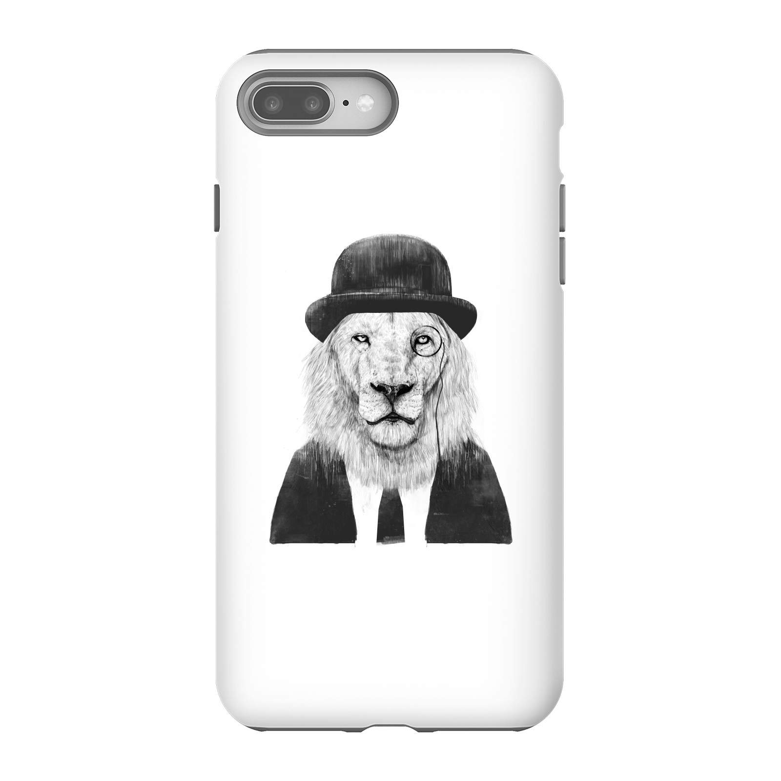 Balazs Solti Monocle Lion Phone Case for iPhone and Android - iPhone 8 Plus - Tough Case - Gloss