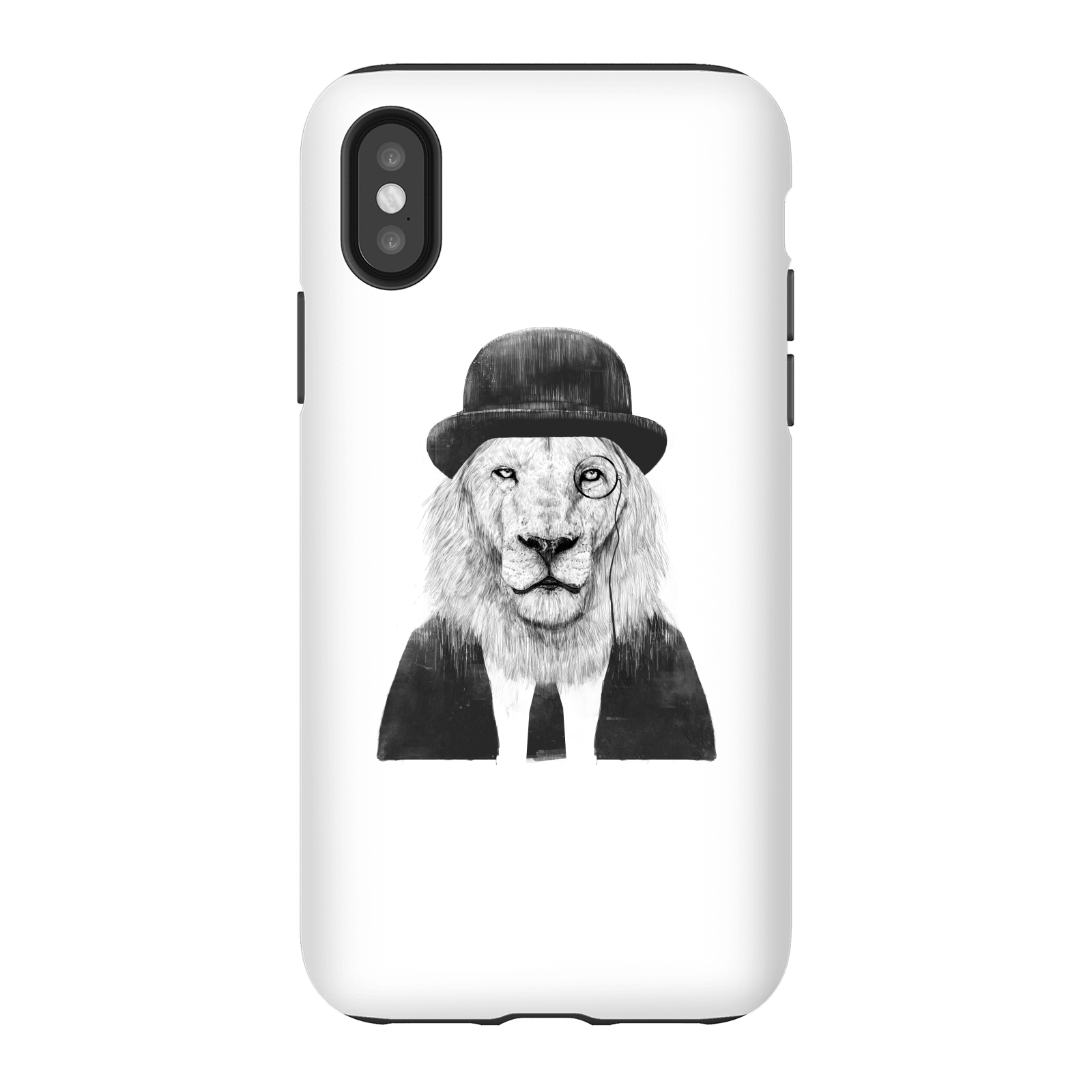 Balazs Solti Monocle Lion Phone Case for iPhone and Android - iPhone X - Tough Case - Gloss