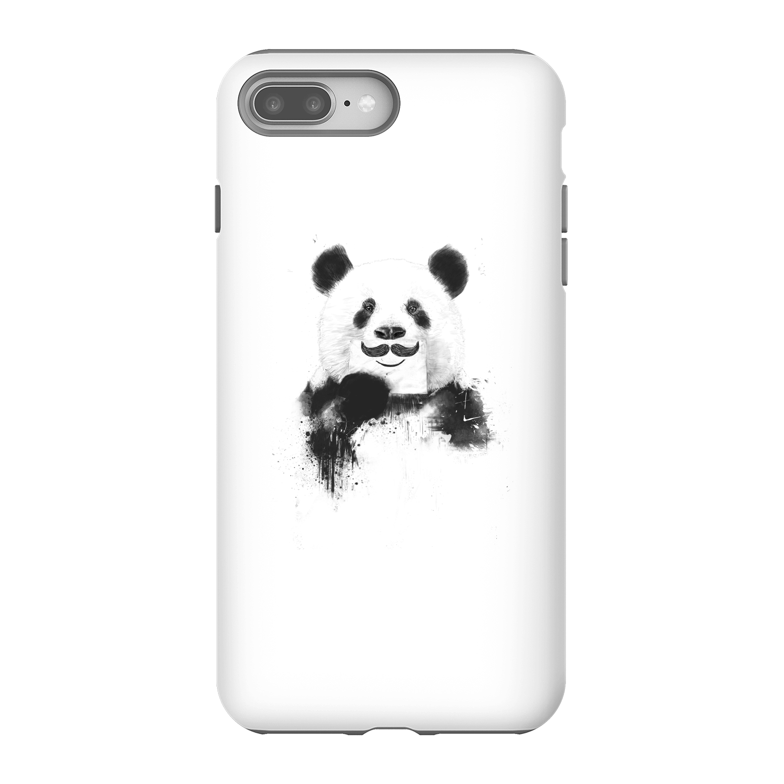 Balazs Solti Moustache And Panda Phone Case for iPhone and Android - iPhone 8 Plus - Tough Case - Gloss
