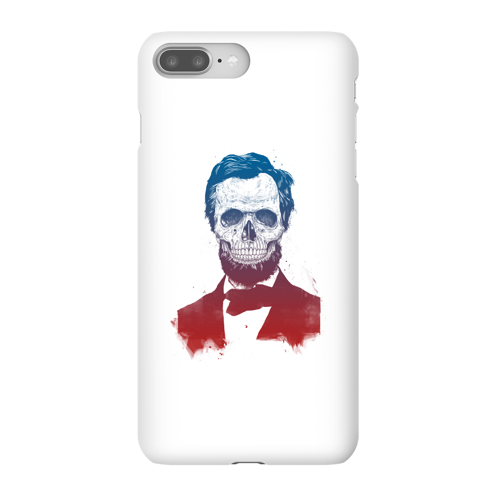 Balazs Solti Suited And Booted Skull Phone Case for iPhone and Android - iPhone 8 Plus - Snap Case - Matte
