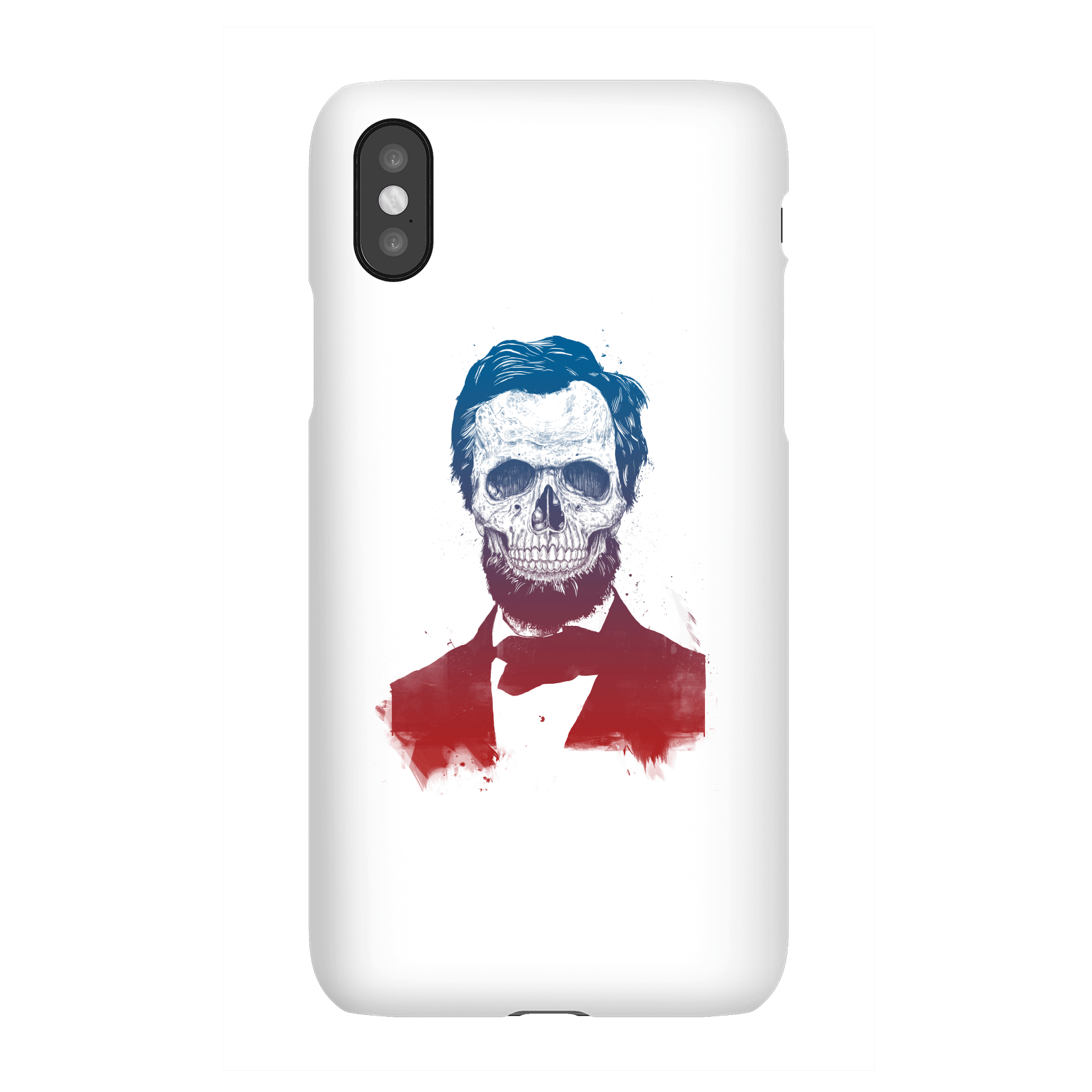 Balazs Solti Suited And Booted Skull Phone Case for iPhone and Android - iPhone X - Snap Case - Matte
