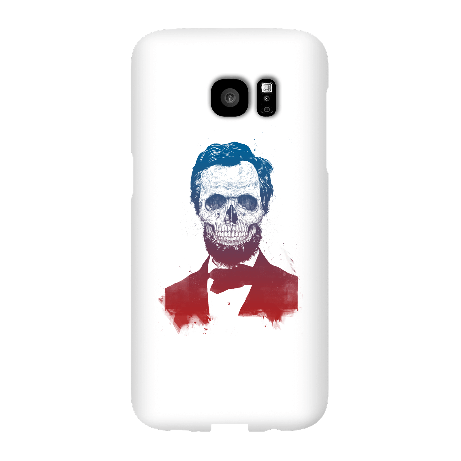 Balazs Solti Suited And Booted Skull Phone Case for iPhone and Android - Samsung S7 Edge - Snap Case - Gloss