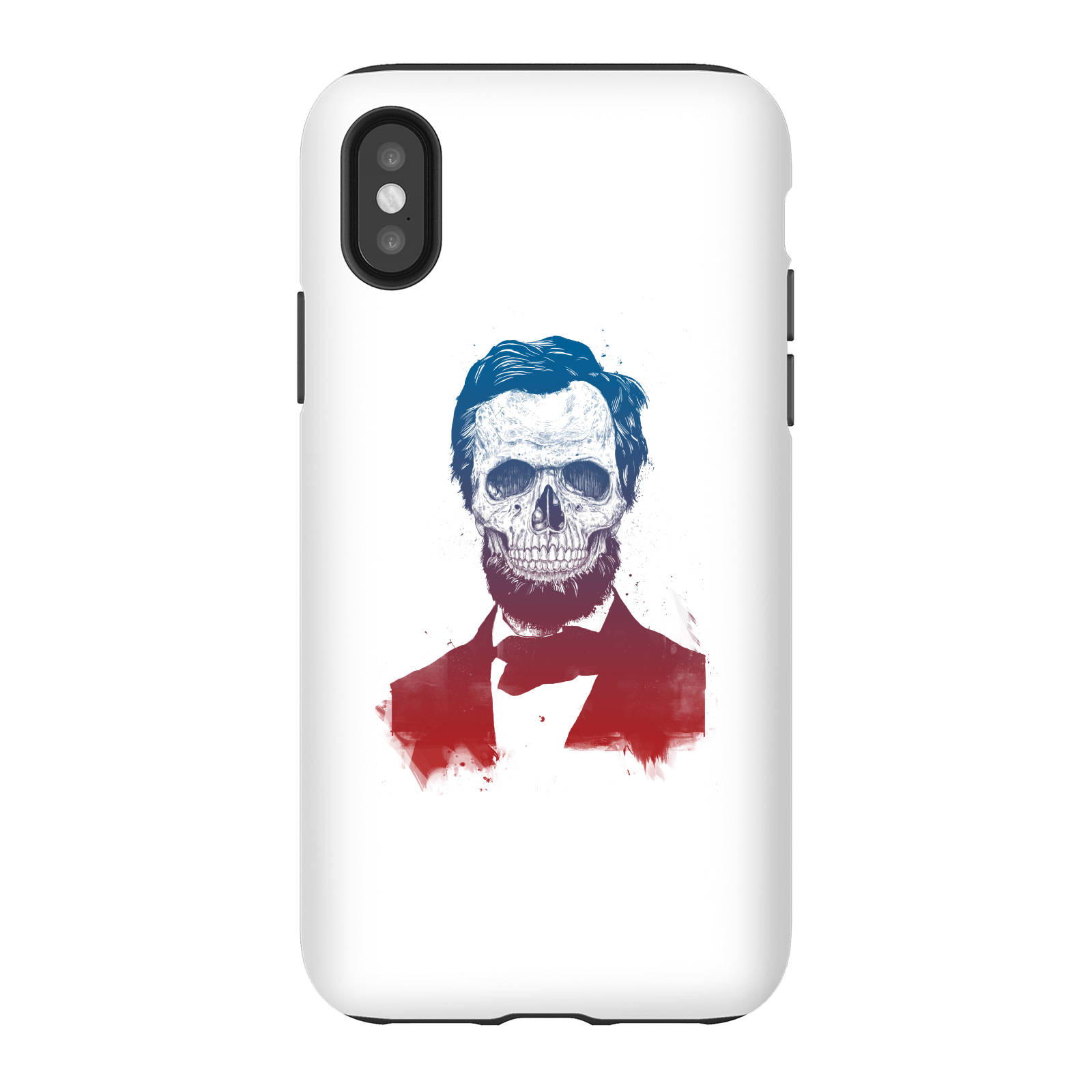 Balazs Solti Suited And Booted Skull Phone Case for iPhone and Android - iPhone X - Tough Case - Gloss