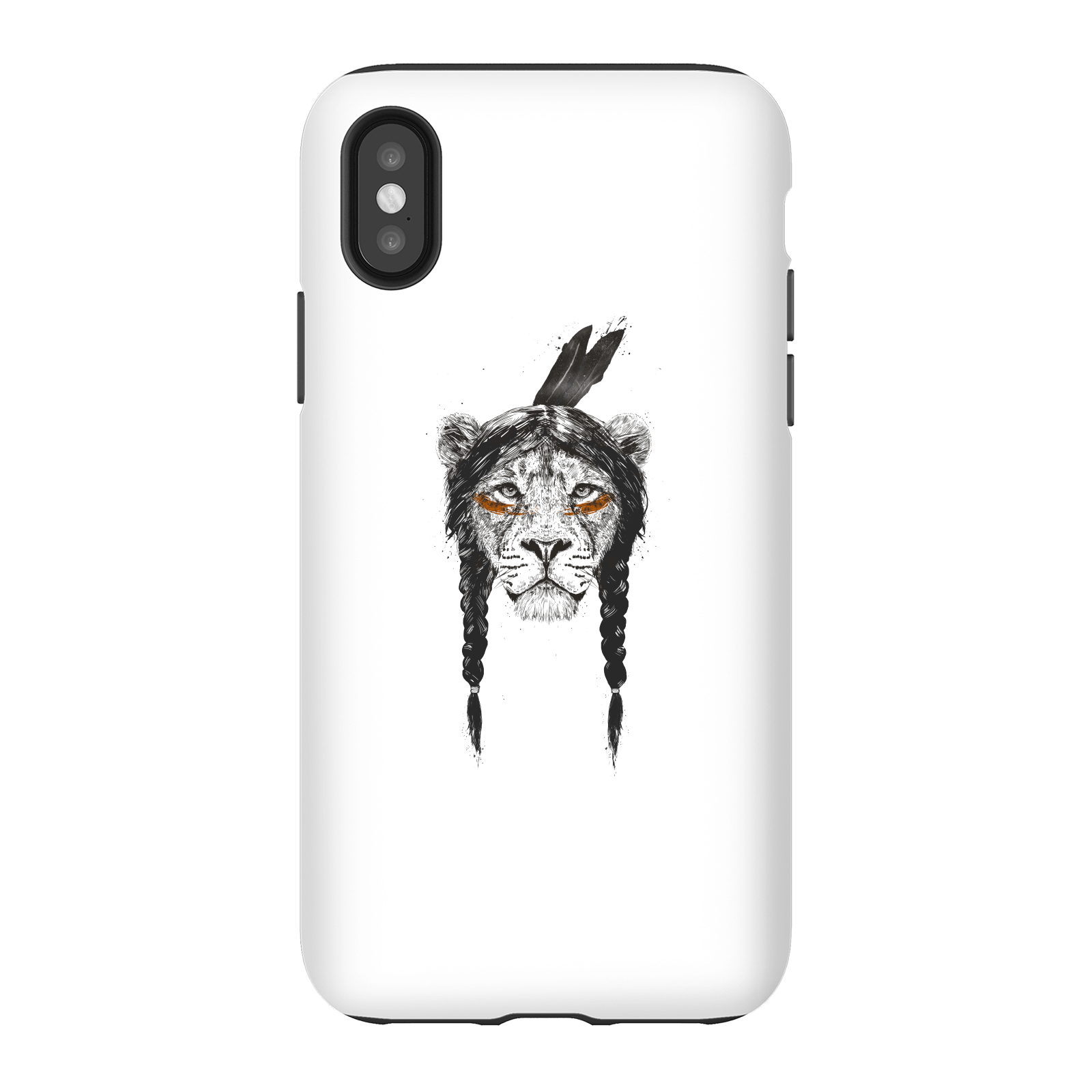 Balazs Solti Native Lion Phone Case for iPhone and Android - iPhone X - Tough Case - Gloss