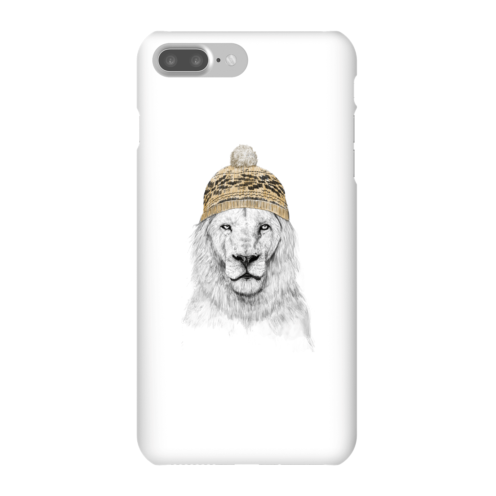Balazs Solti Lion With Hat Phone Case for iPhone and Android - iPhone 7 Plus - Snap Case - Matte