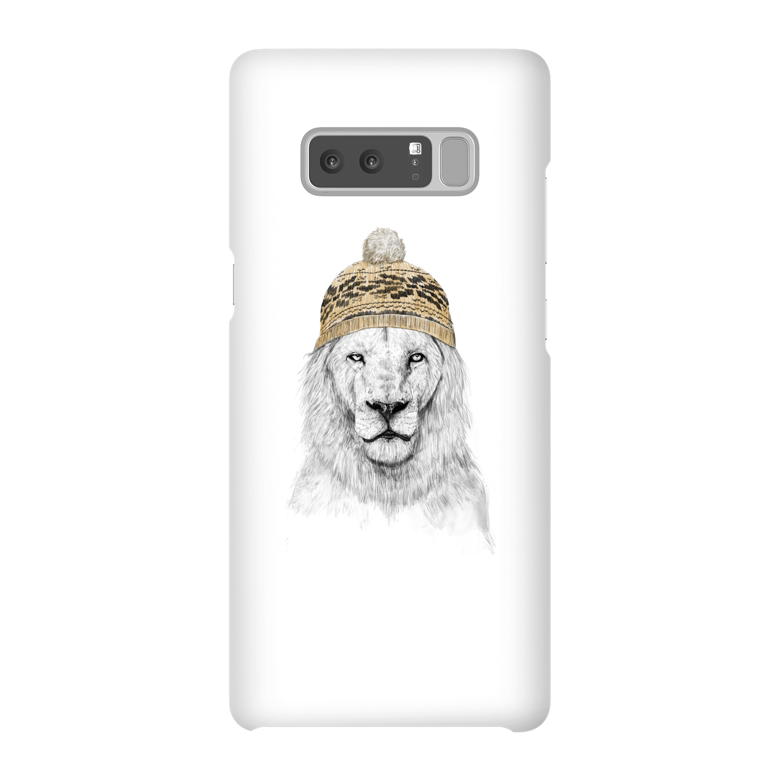 Balazs Solti Lion With Hat Phone Case for iPhone and Android - Samsung Note 8 - Snap Case - Matte
