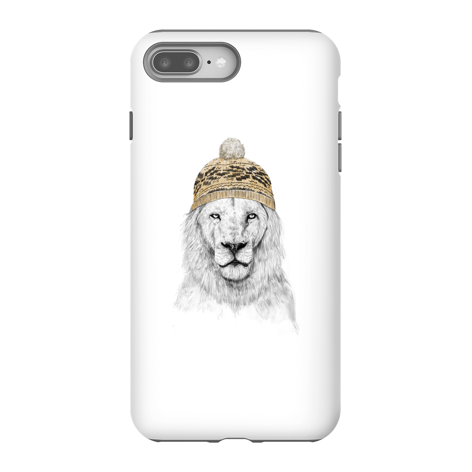 Balazs Solti Lion With Hat Phone Case for iPhone and Android - iPhone 8 Plus - Tough Case - Matte