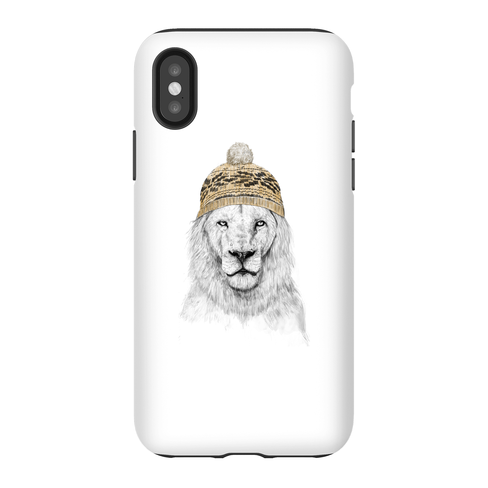 Balazs Solti Lion With Hat Phone Case for iPhone and Android - iPhone X - Tough Case - Matte