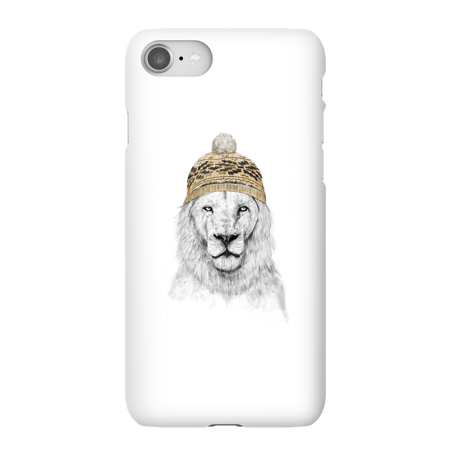 Balazs Solti Lion With Hat Phone Case for iPhone and Android - iPhone 8 - Snap Case - Gloss