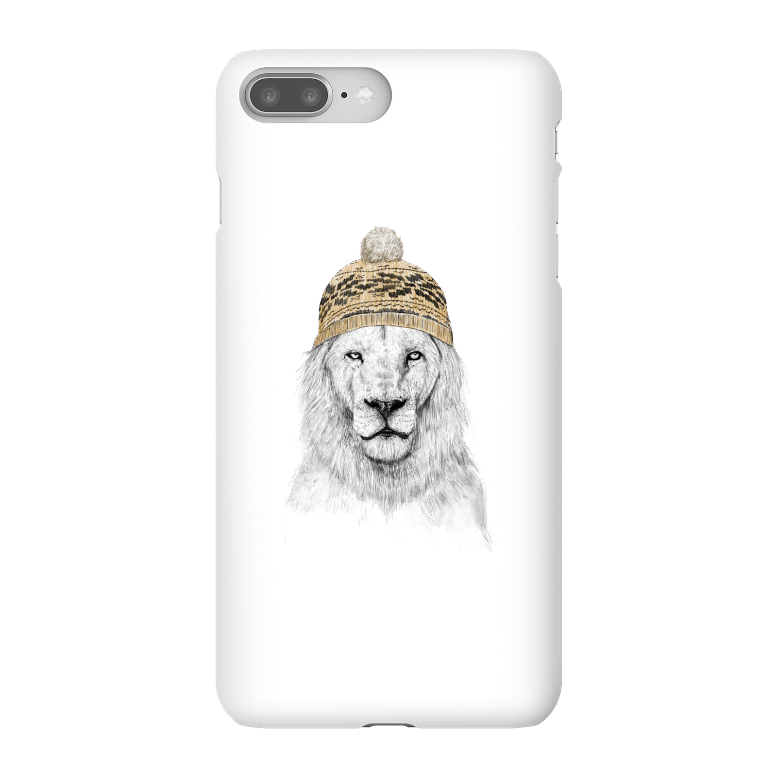 Balazs Solti Lion With Hat Phone Case for iPhone and Android - iPhone 8 Plus - Snap Case - Gloss