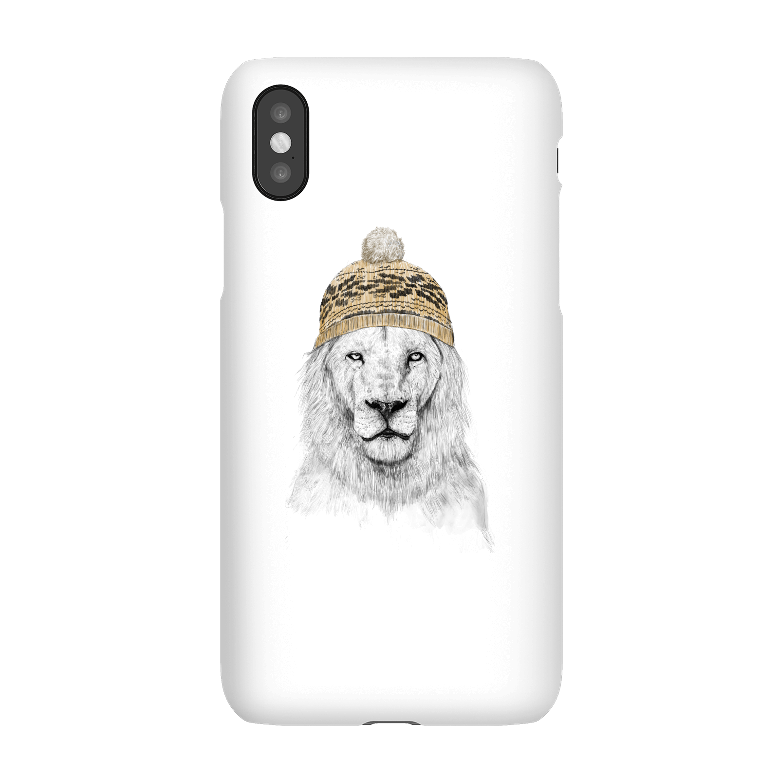 Balazs Solti Lion With Hat Phone Case for iPhone and Android - iPhone X - Snap Case - Gloss