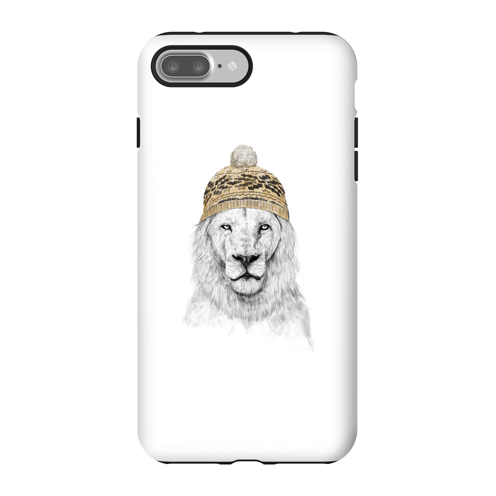 Balazs Solti Lion With Hat Phone Case for iPhone and Android - iPhone 7 Plus - Tough Case - Gloss
