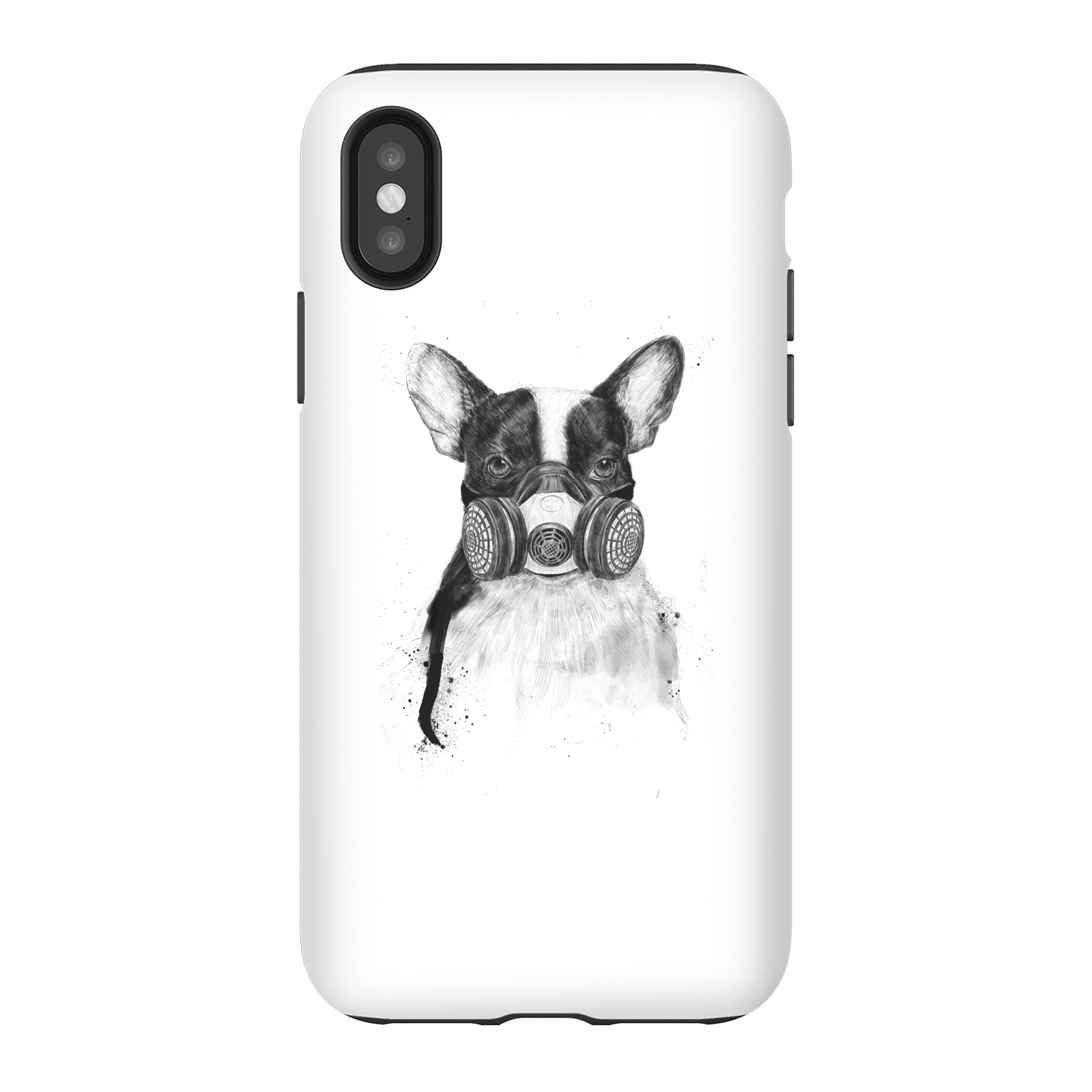 Balazs Solti Masked Bulldog Phone Case for iPhone and Android - iPhone X - Tough Case - Gloss