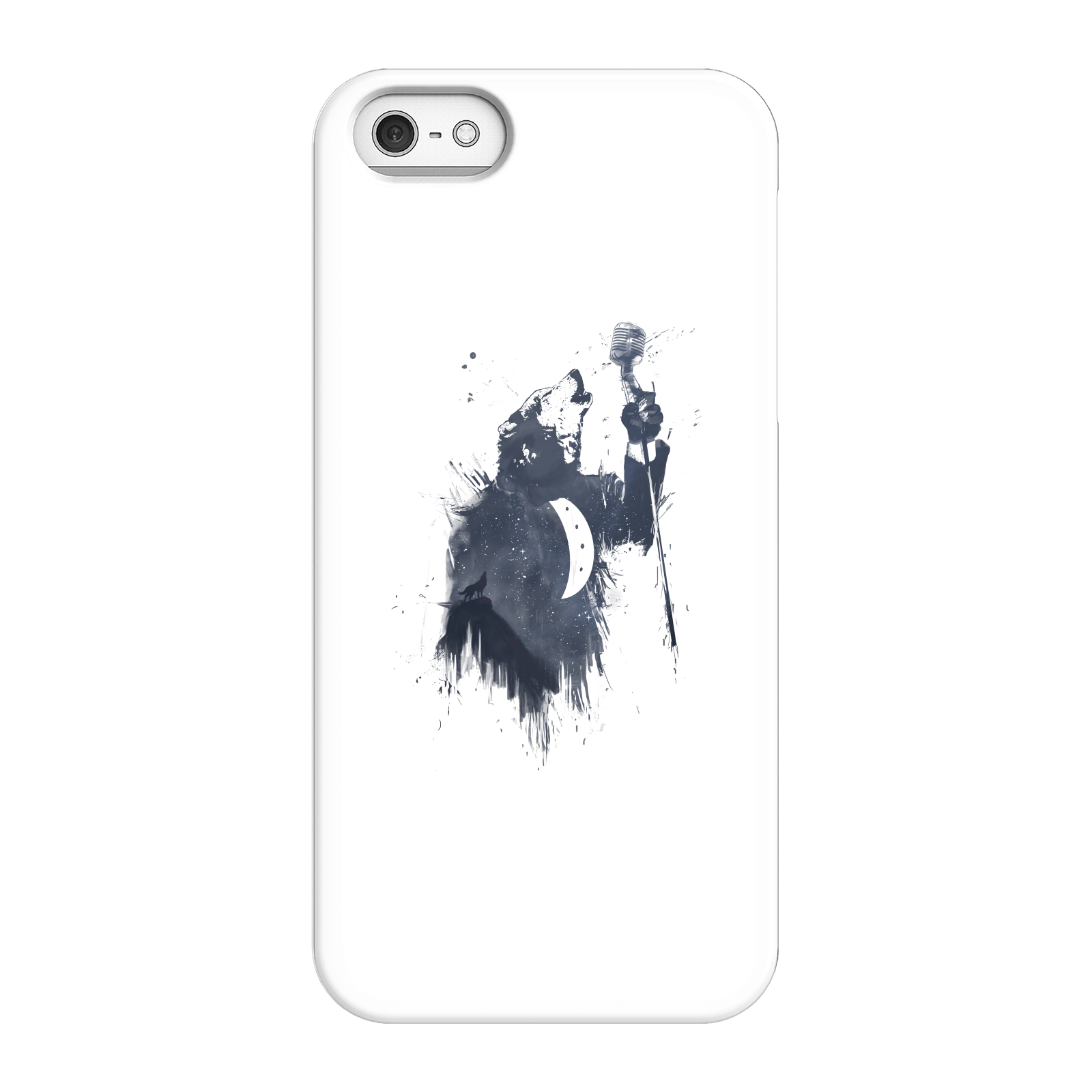 Balazs Solti Singing Wolf Phone Case for iPhone and Android - iPhone 5/5s - Snap Case - Matte