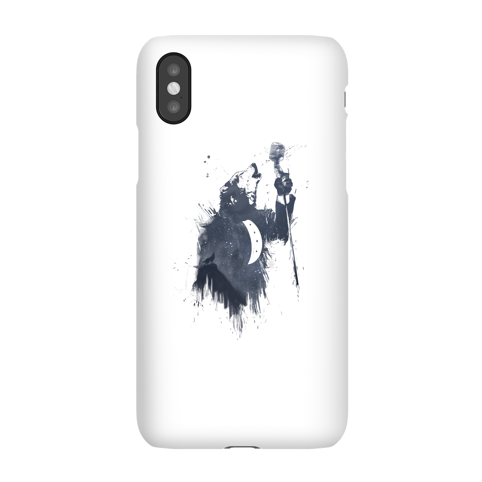 Balazs Solti Singing Wolf Phone Case for iPhone and Android - iPhone X - Snap Case - Matte