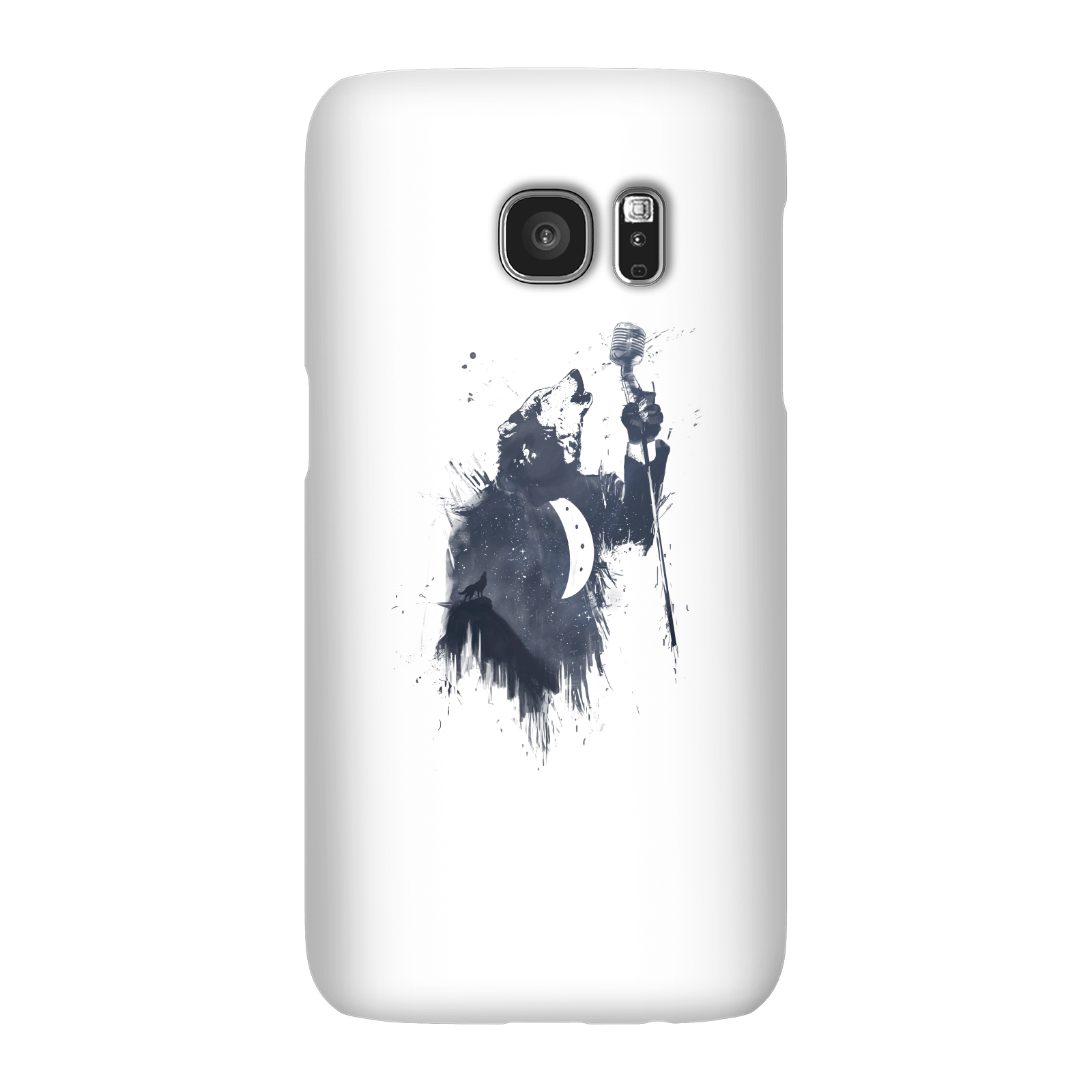 Balazs Solti Singing Wolf Phone Case for iPhone and Android - Samsung S7 - Snap Case - Matte