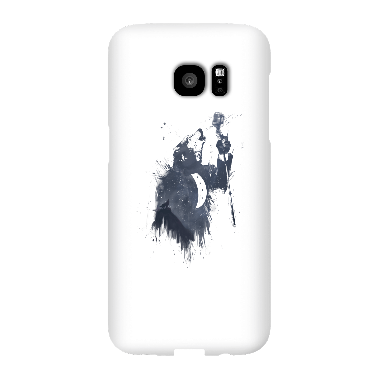 Balazs Solti Singing Wolf Phone Case for iPhone and Android - Samsung S7 Edge - Snap Case - Matte