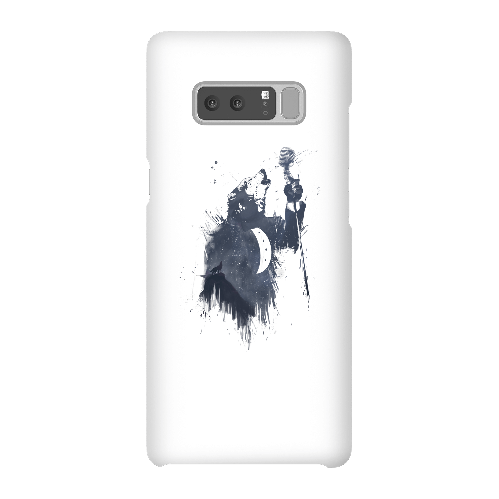 Balazs Solti Singing Wolf Phone Case for iPhone and Android - Samsung Note 8 - Snap Case - Matte