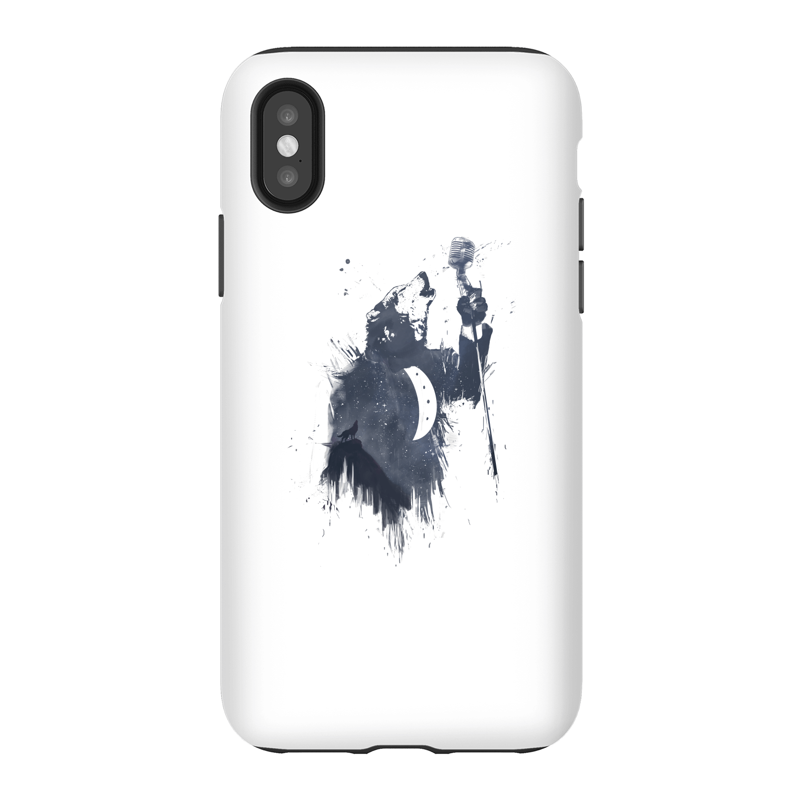 Balazs Solti Singing Wolf Phone Case for iPhone and Android - iPhone X - Tough Case - Matte