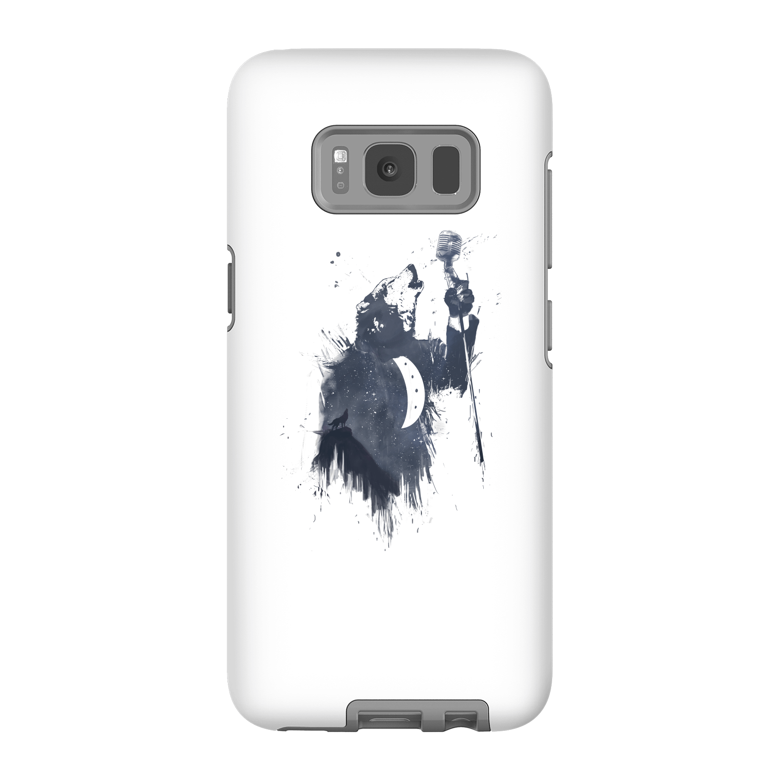 Balazs Solti Singing Wolf Phone Case for iPhone and Android - Samsung S8 - Tough Case - Matte