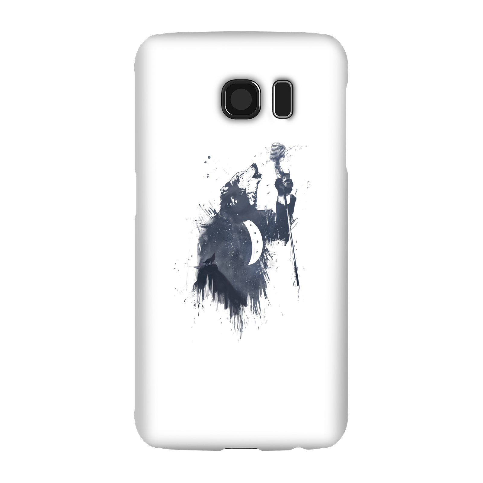 Balazs Solti Singing Wolf Phone Case for iPhone and Android - Samsung S6 - Snap Case - Gloss