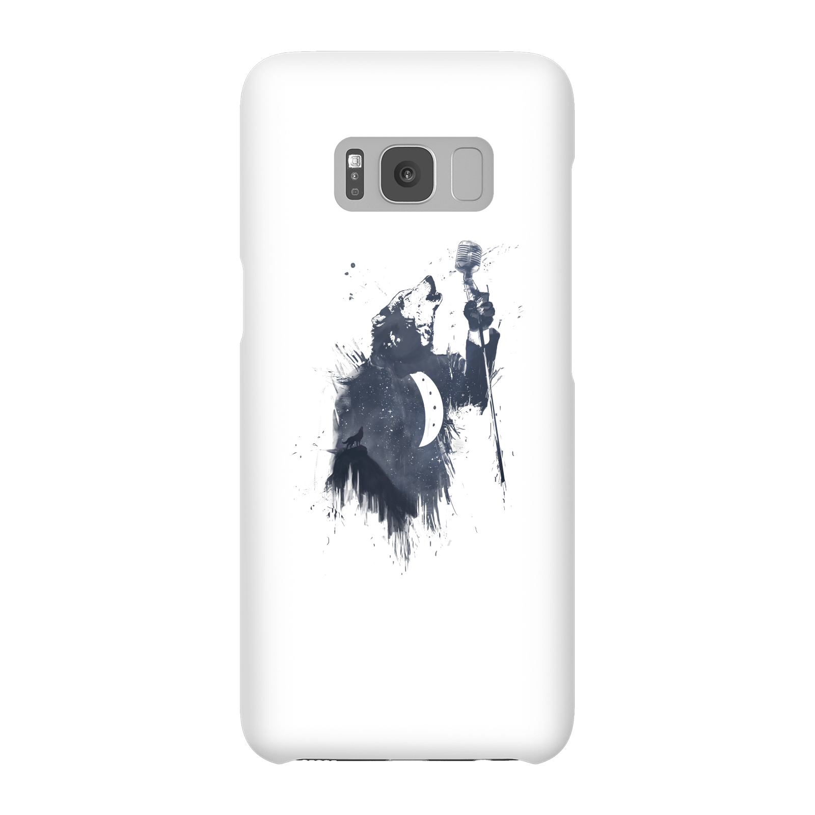 Balazs Solti Singing Wolf Phone Case for iPhone and Android - Samsung S8 - Snap Case - Gloss