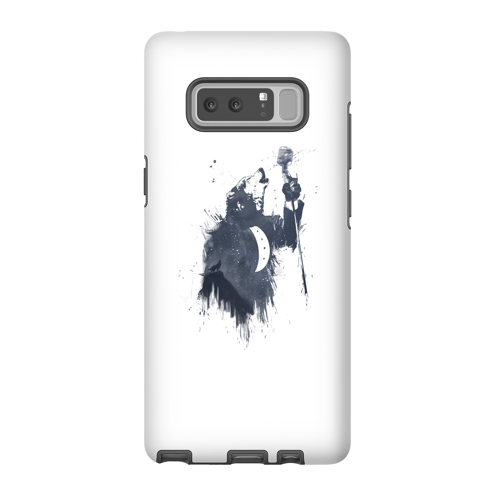 Balazs Solti Singing Wolf Phone Case for iPhone and Android - Samsung Note 8 - Tough Case - Gloss
