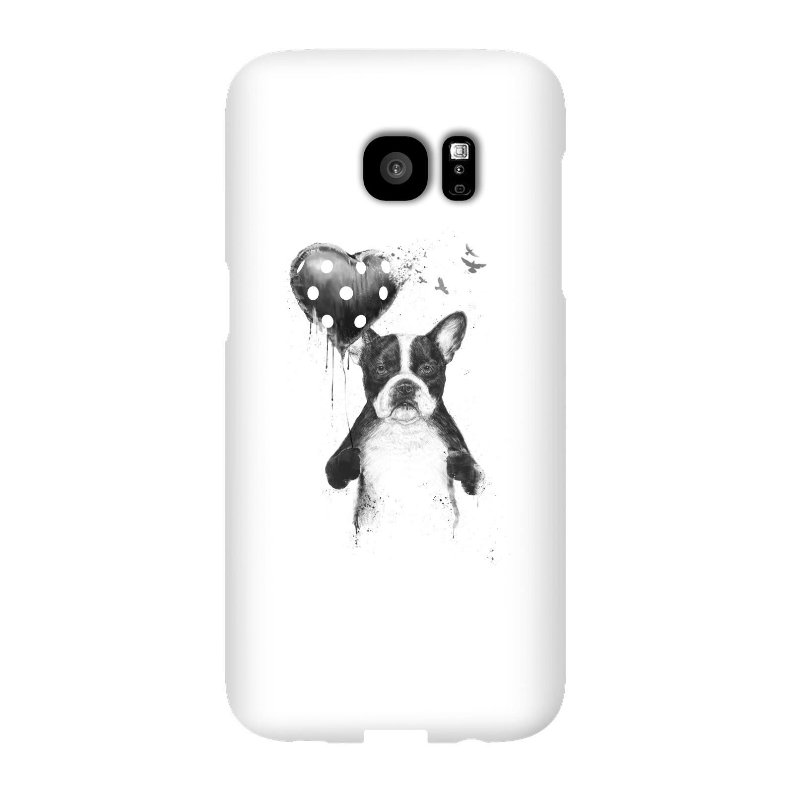 Balazs Solti Bulldog And Balloon Phone Case for iPhone and Android - Samsung S7 Edge - Snap Case - Matte