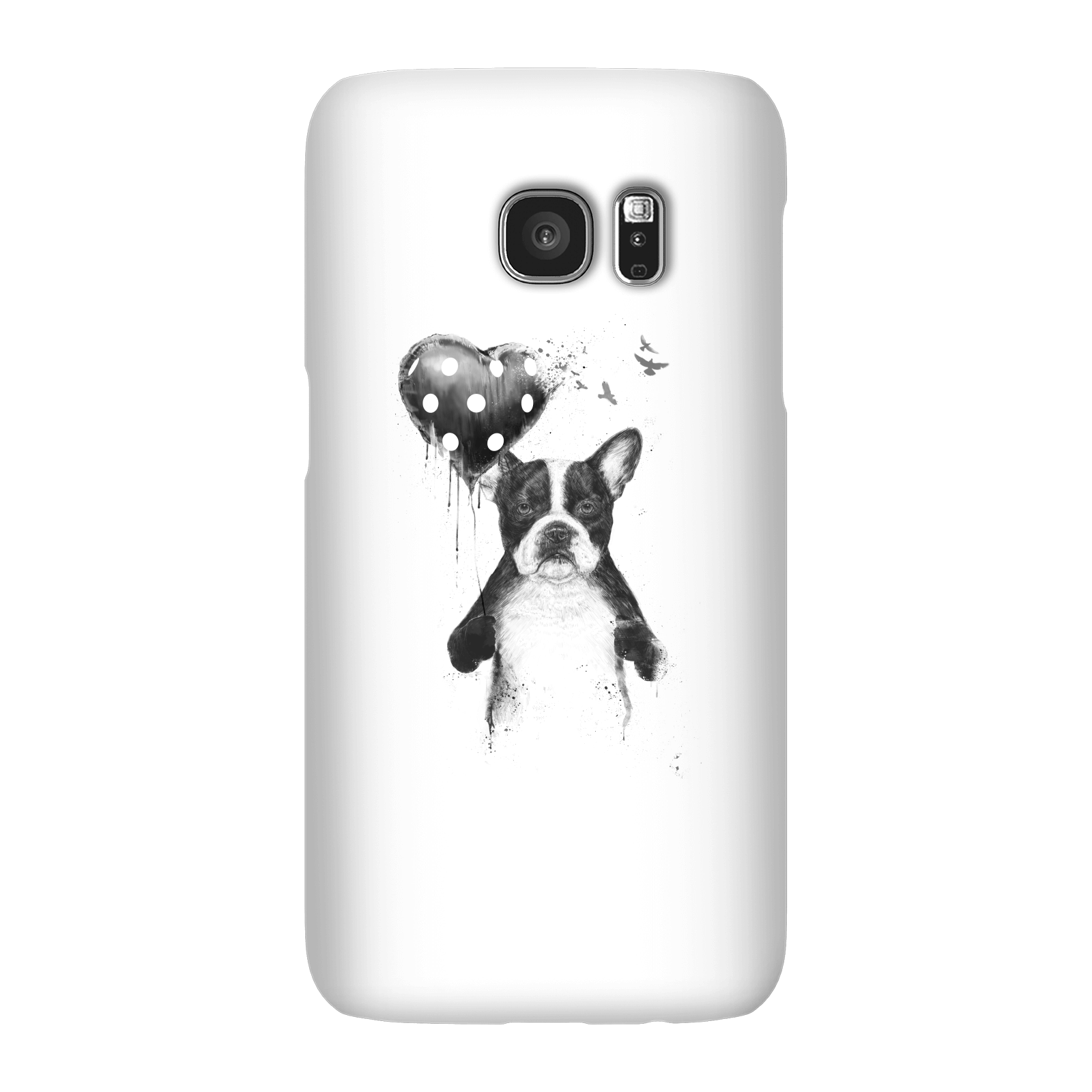 Balazs Solti Bulldog And Balloon Phone Case for iPhone and Android - Samsung S7 - Snap Case - Gloss