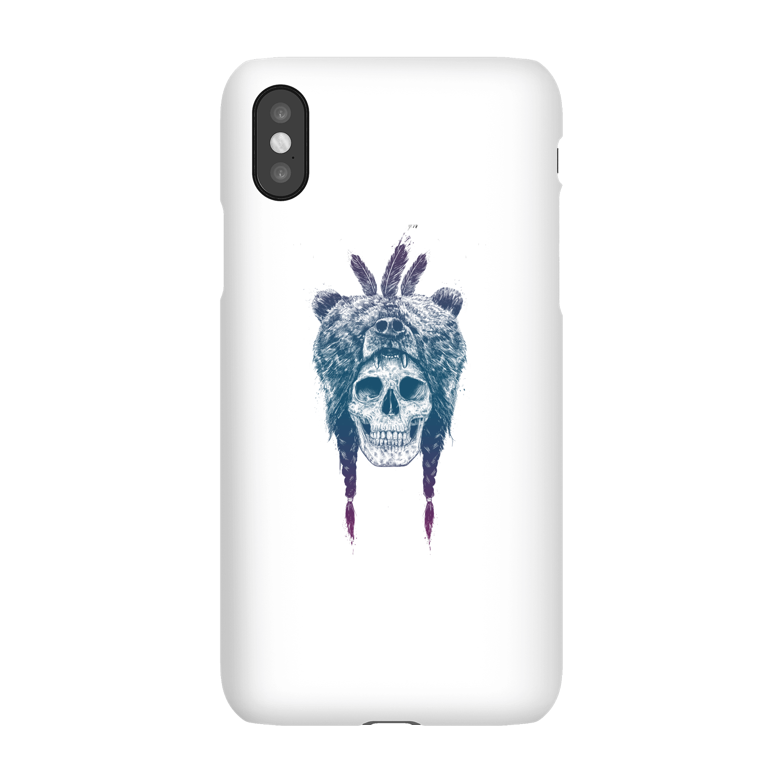 Balazs Solti Bear Head Phone Case for iPhone and Android - iPhone X - Snap Case - Matte